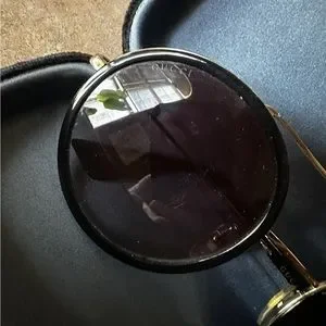 GUCCI GG0061S 001 Gold Black Grey Round Oval Women\'s 56 mm Sunglasses Gucci GG0061S 001 Pilot Black Sunglasses | SmartBuyGlasses US main image 4